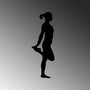 Wallity Yoga 1 Escultura de pared de metal Negro